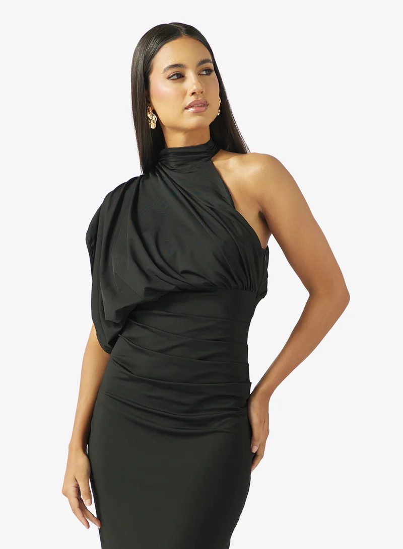 Ella Limited Edition  One Shoulder Draped Column Dress for Women | Best Price UAE